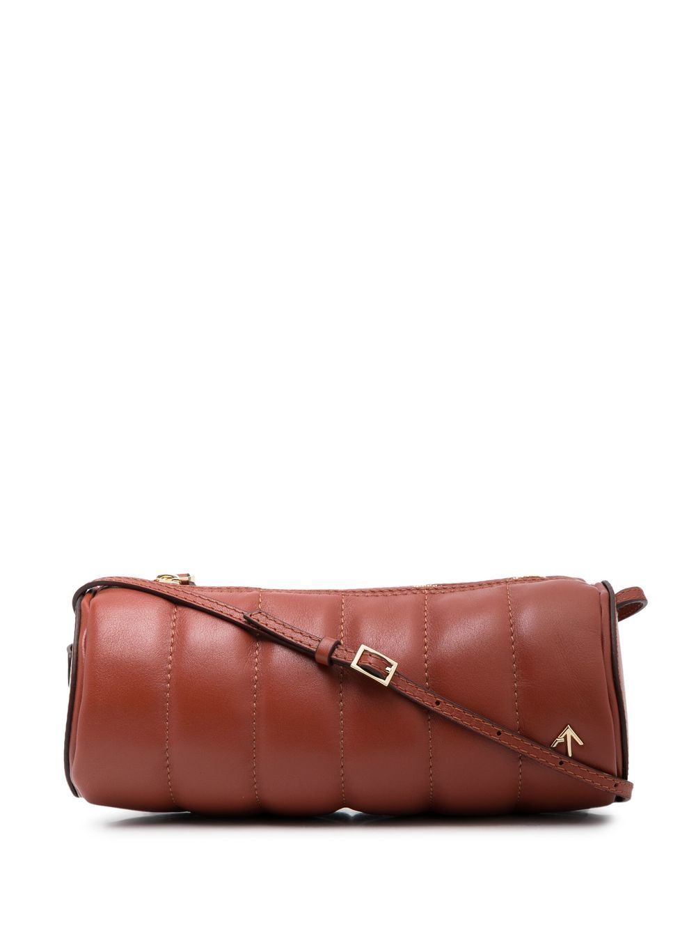 Manu Atelier Padded Cylinder 罗纹单肩包 - 红色