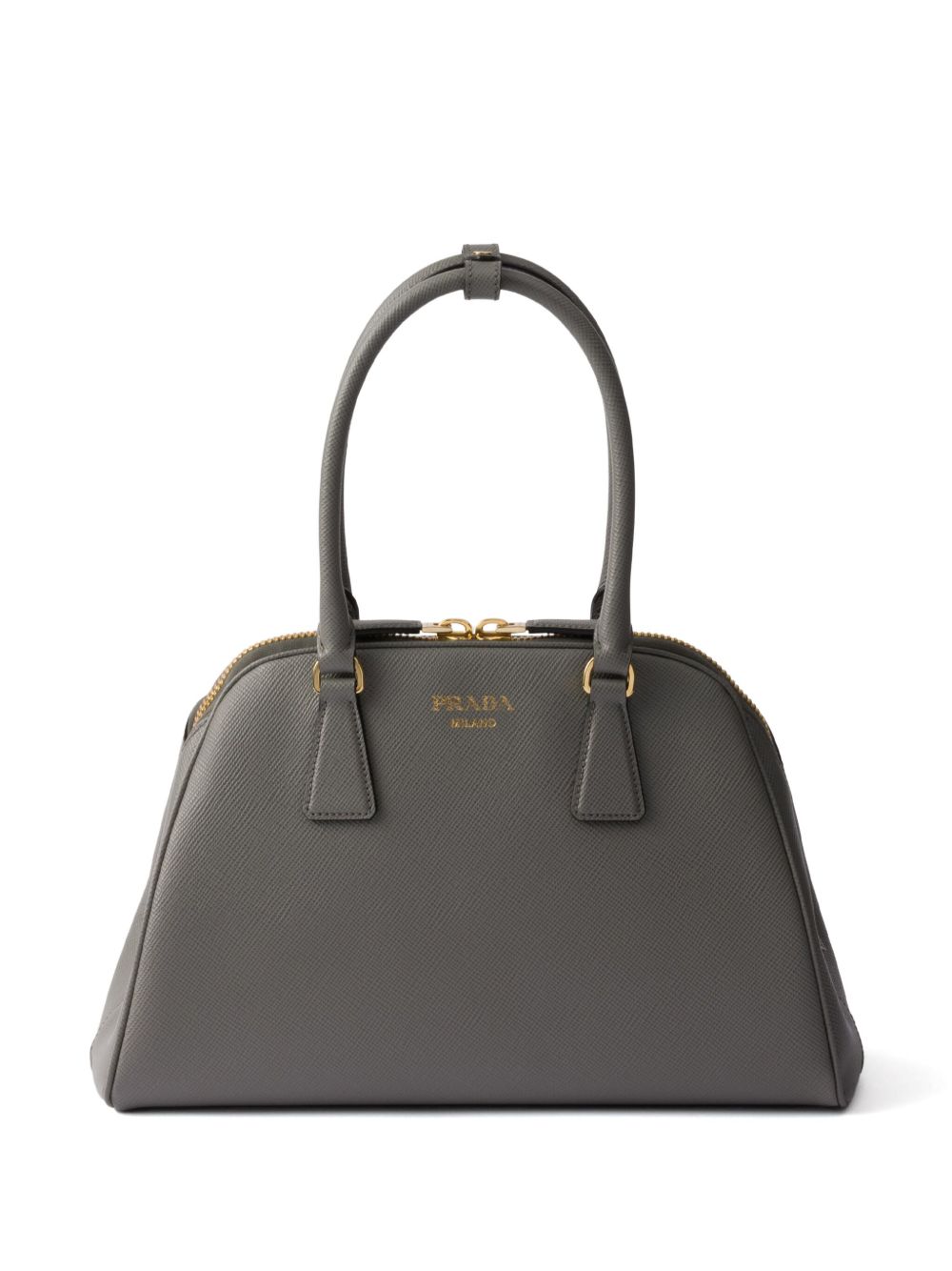 Prada Saffiano 皮质中号手提包 - 灰色