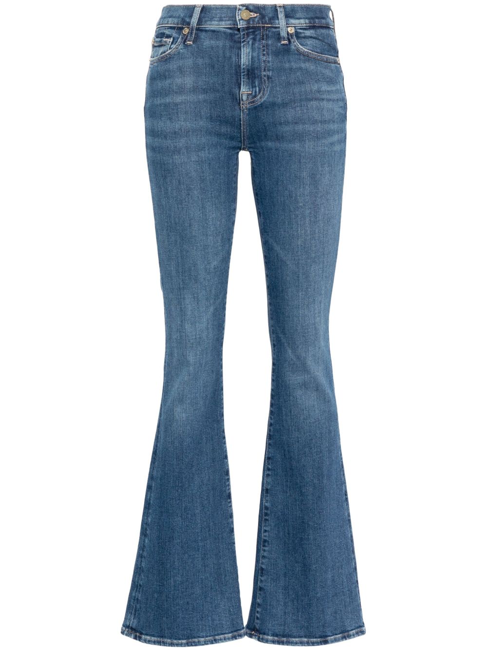 7 For All Mankind Ali 高腰喇叭牛仔裤 - 蓝色