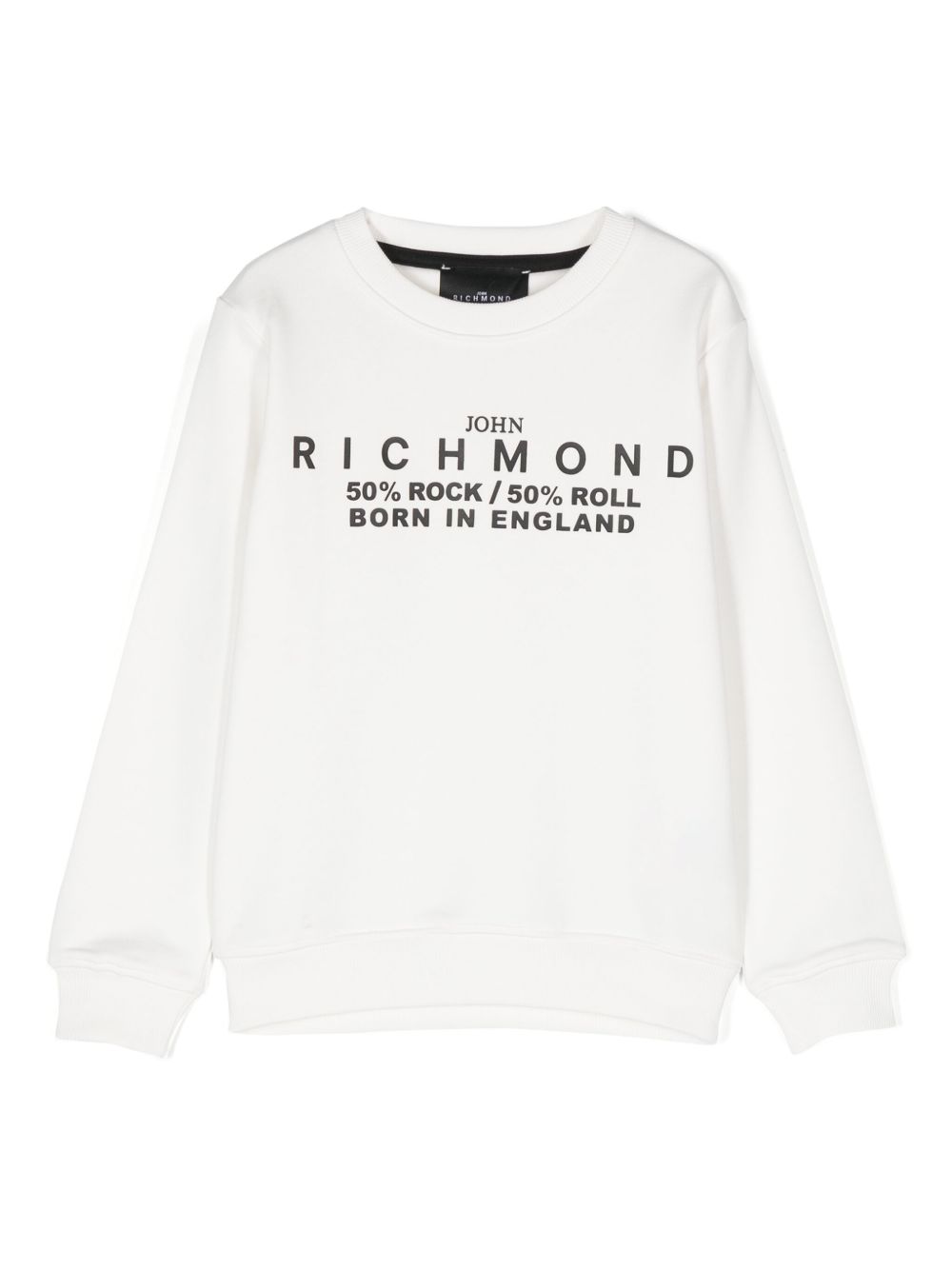 John Richmond Junior logo印花卫衣 - 白色