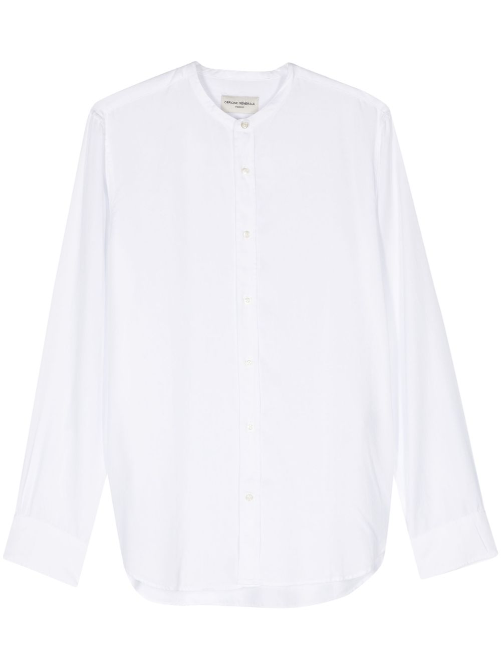 Officine Generale 直领长袖衬衫 - 白色