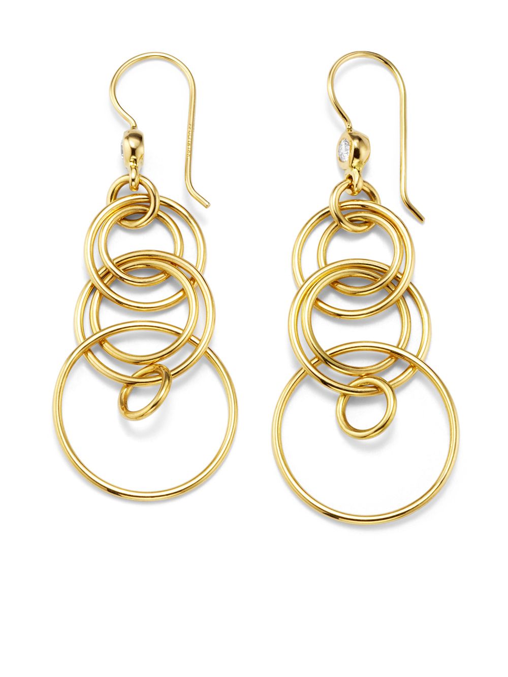 IPPOLITA Jet Set 18K金吊饰耳环 - 金色