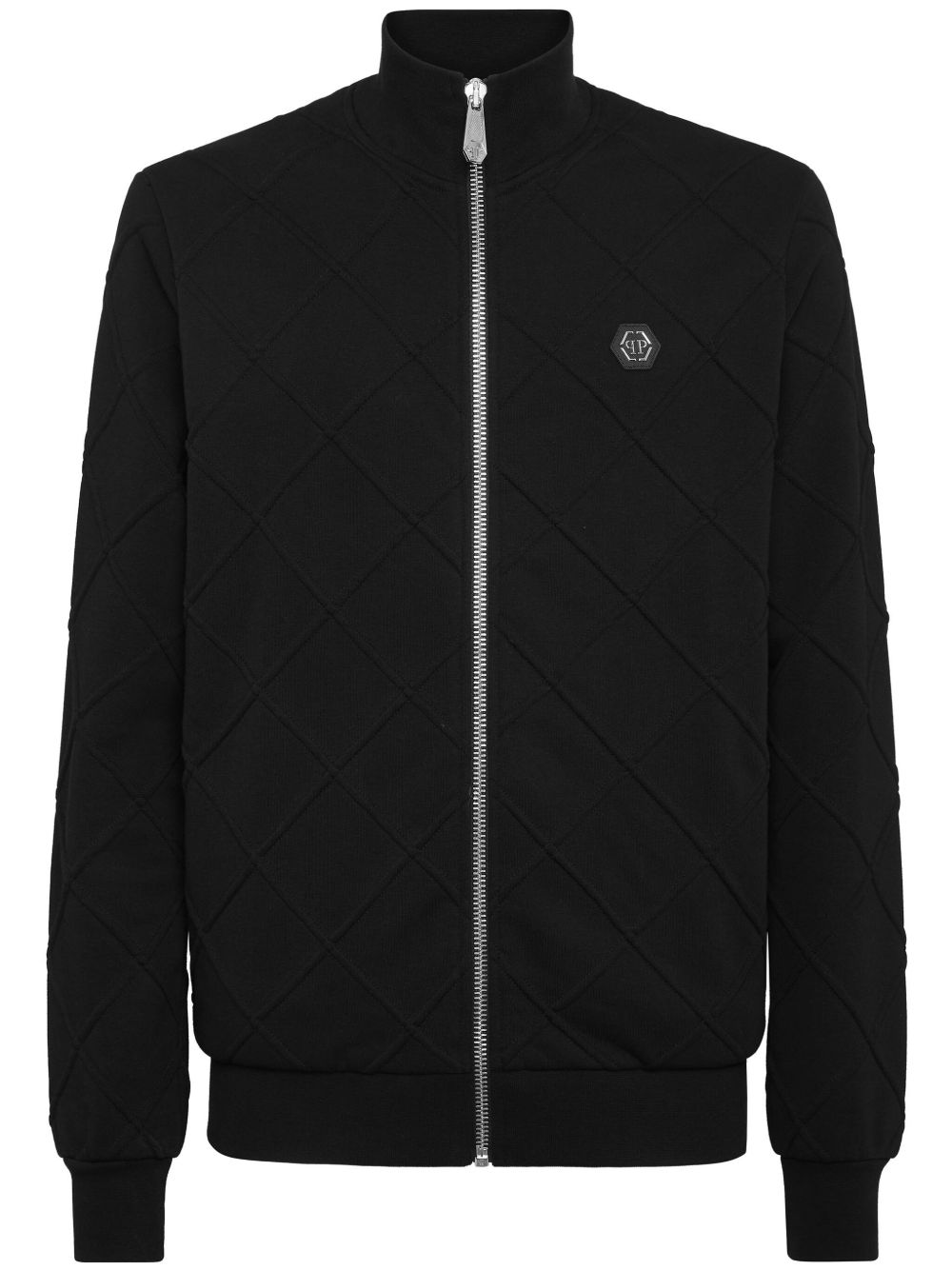 Philipp Plein 绗缝棉夹克 - 黑色