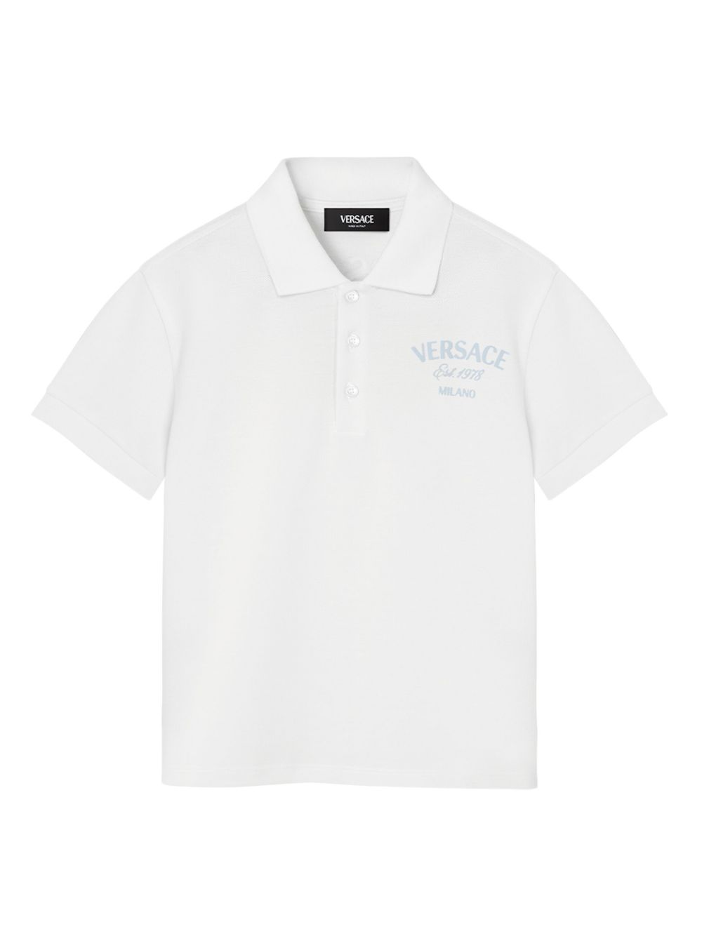 Versace Kids University Coral polo衫 - 白色