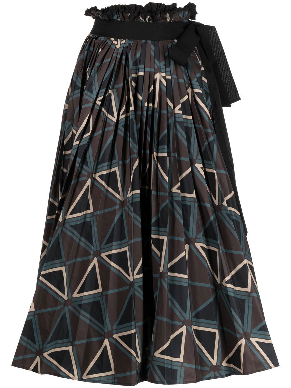 Antonio Marras 图案印花百褶半身裙 - 彩色
