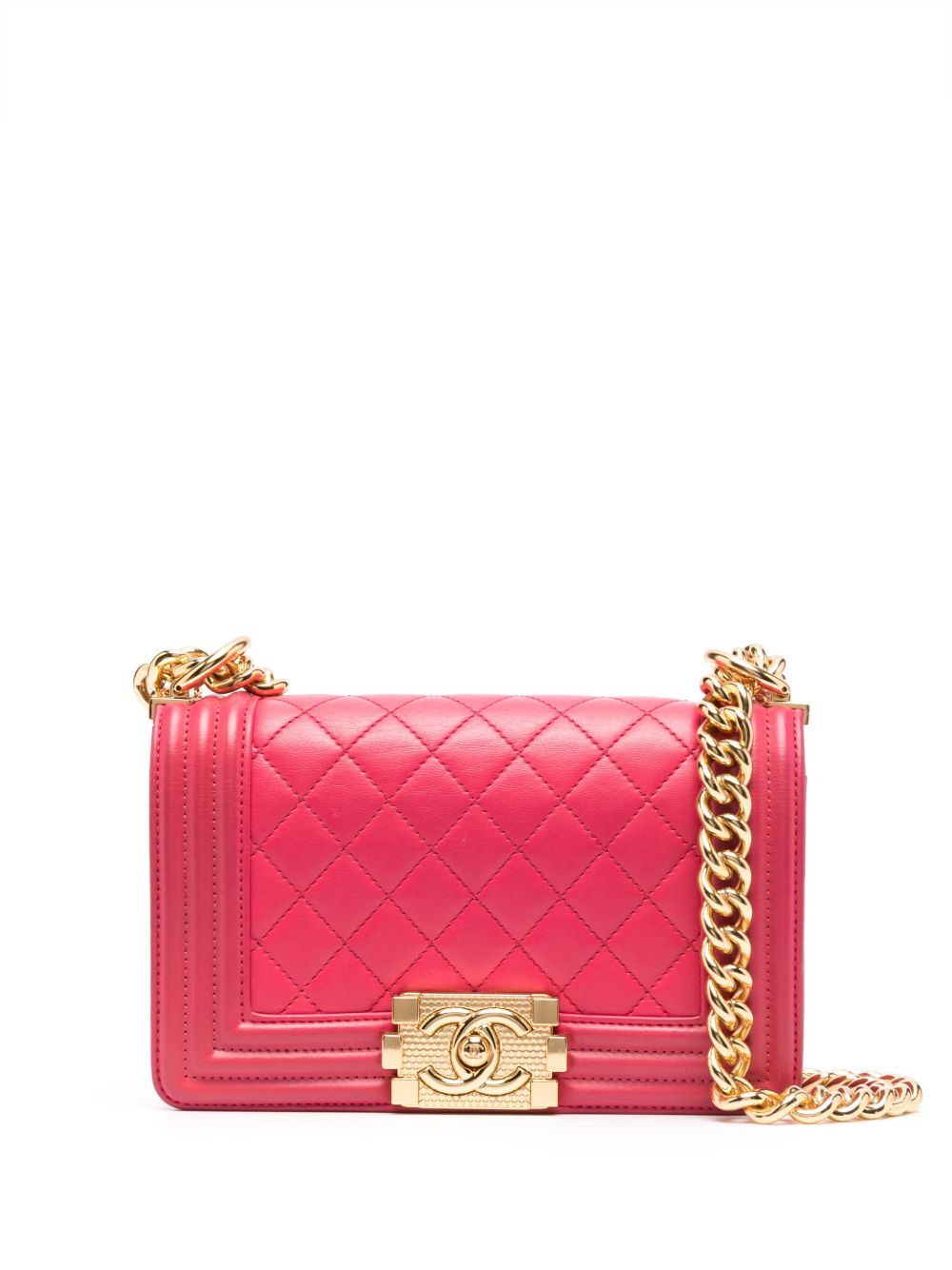 CHANEL Pre-Owned Boy 小号单肩包（2017年典藏款） - 粉色