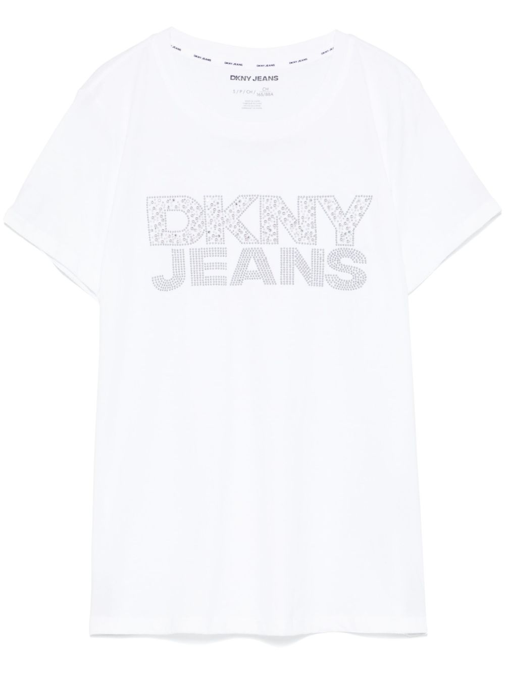 DKNY logo铆钉T恤 - 白色