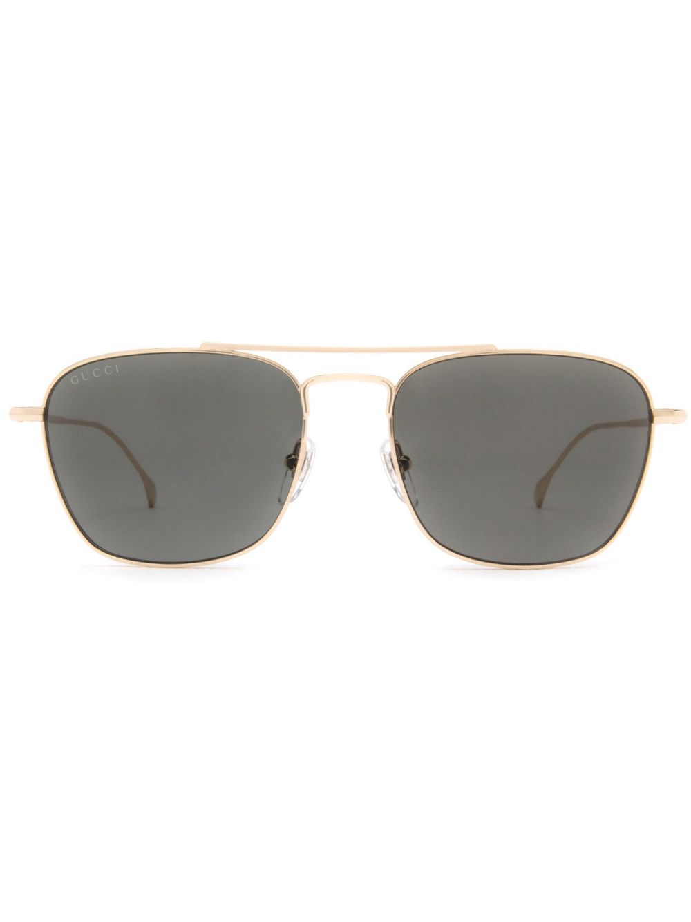 Gucci Eyewear 飞行员镜框太阳眼镜 - 金色