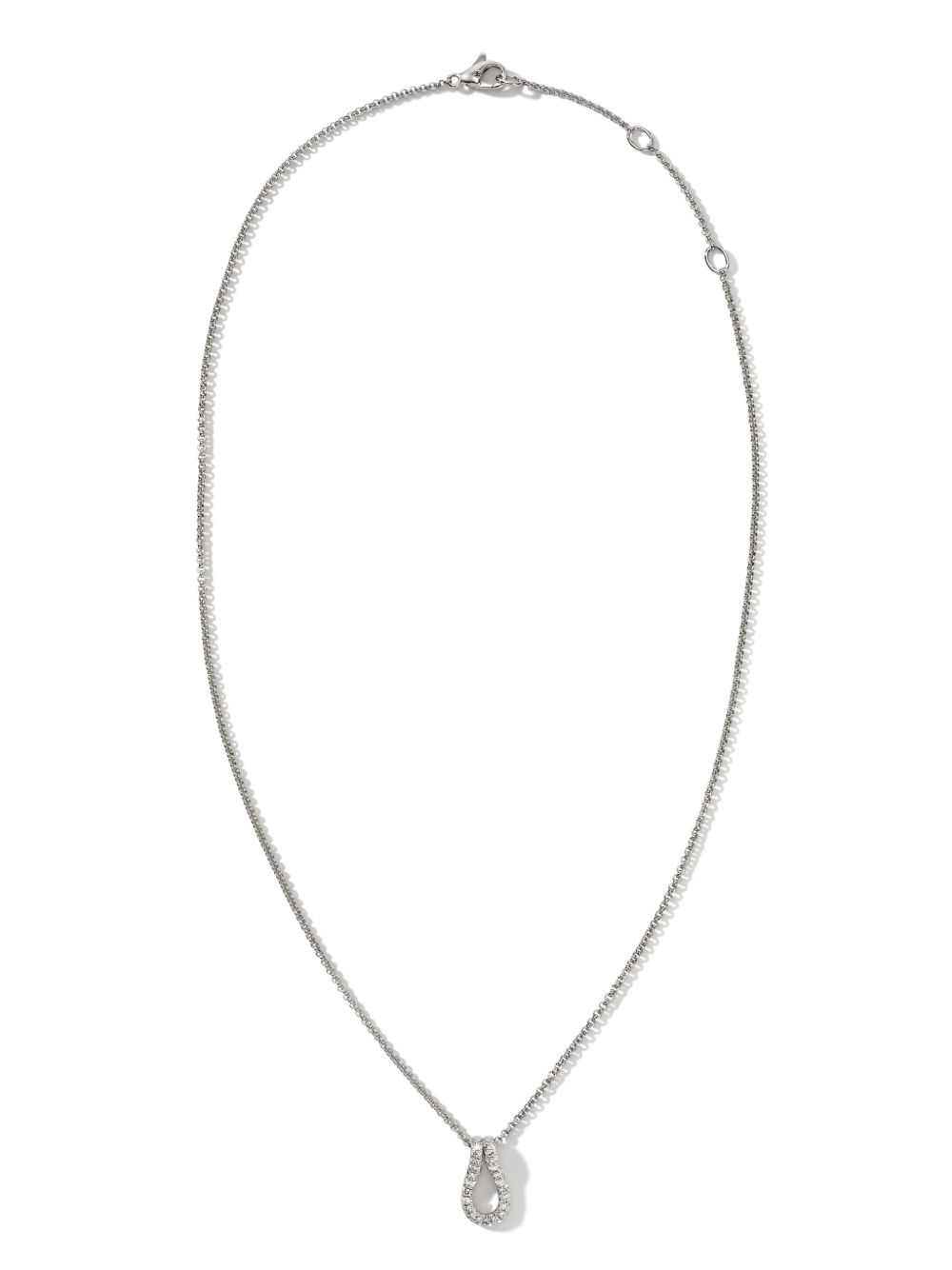 John Hardy Surf Pavé Pendant 项链 - 银色