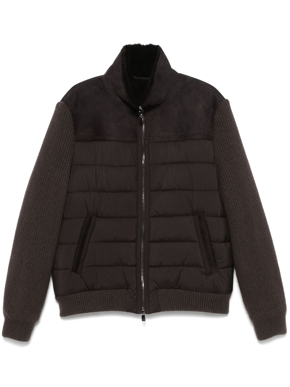 Corneliani 拼接夹克 - 褐色
