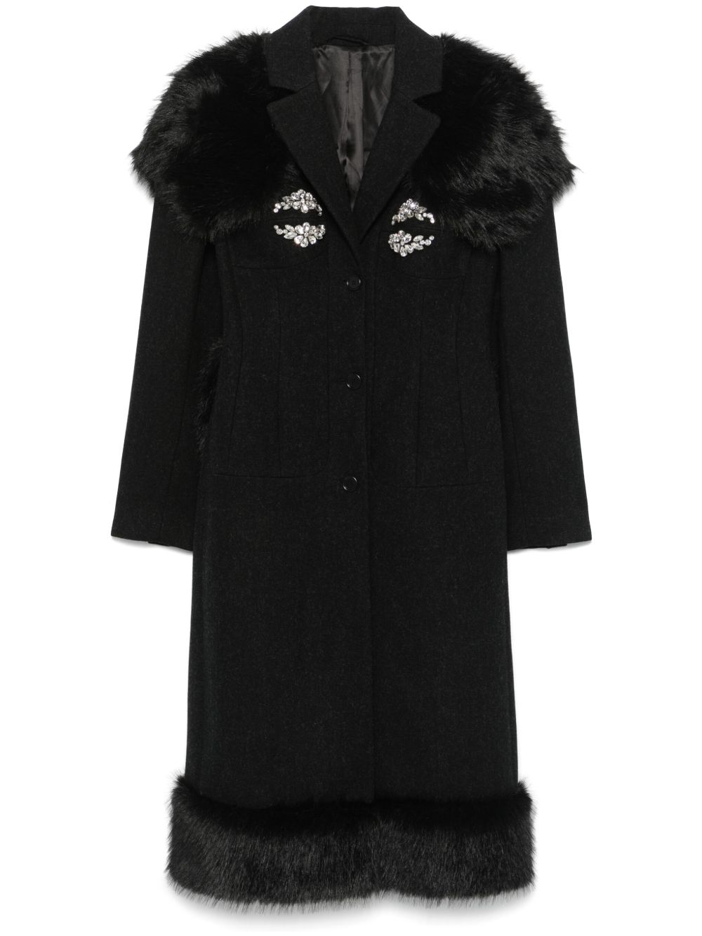 Simone Rocha 晶饰外套 - 黑色