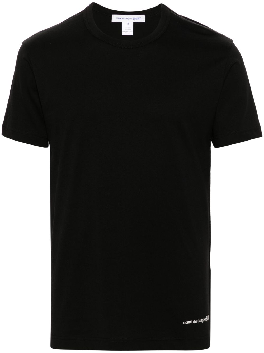 Comme Des Garçons Shirt logo印花棉T恤 - 黑色