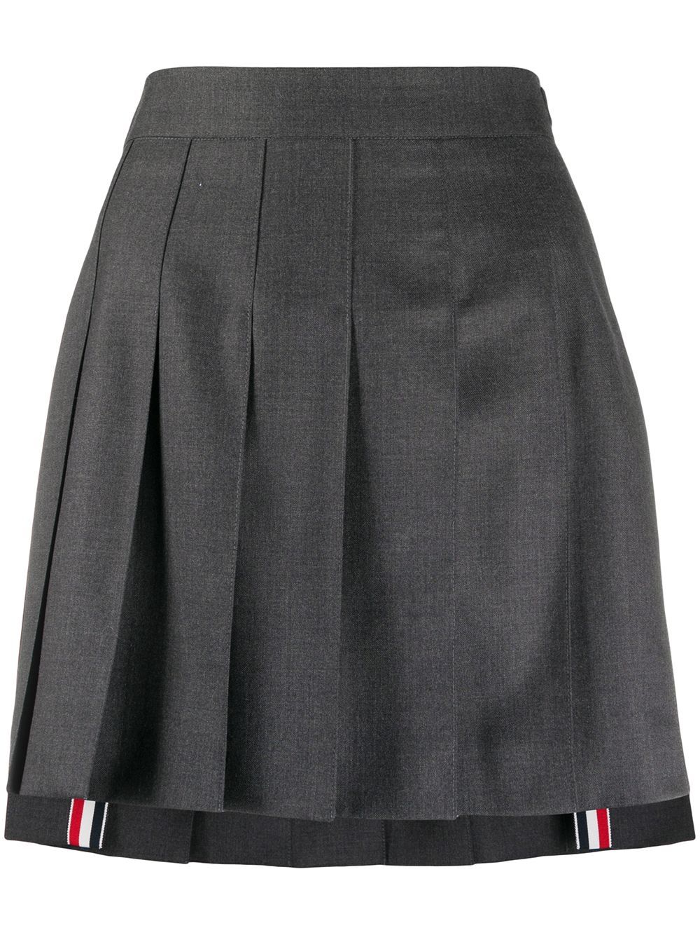 Thom Browne 褶饰高腰迷你半身裙 - 灰色