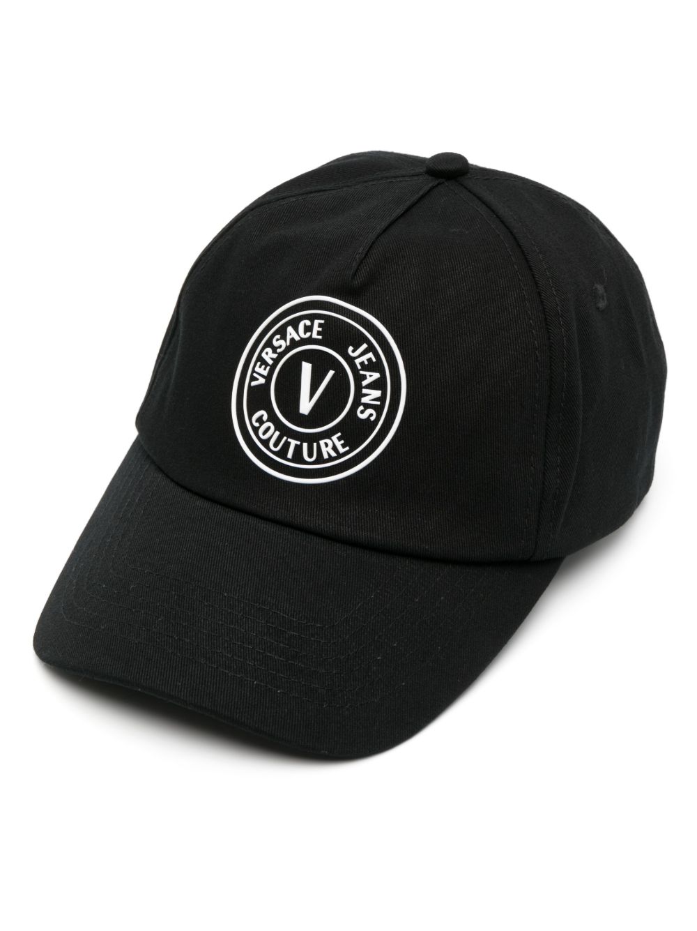 Versace Jeans Couture logo印花棉棒球帽 - 黑色