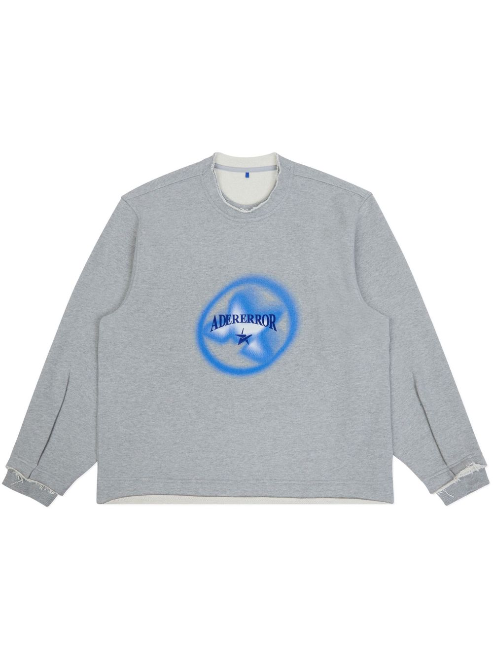 Ader Error logo印花棉卫衣 - 灰色