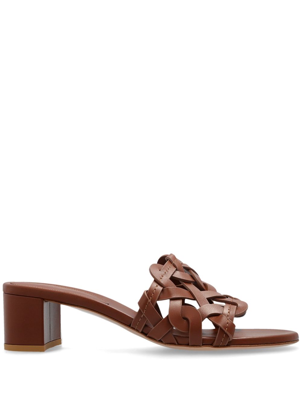 Gianvito Rossi Amalfi 低跟穆勒鞋（5.5厘米） - 褐色