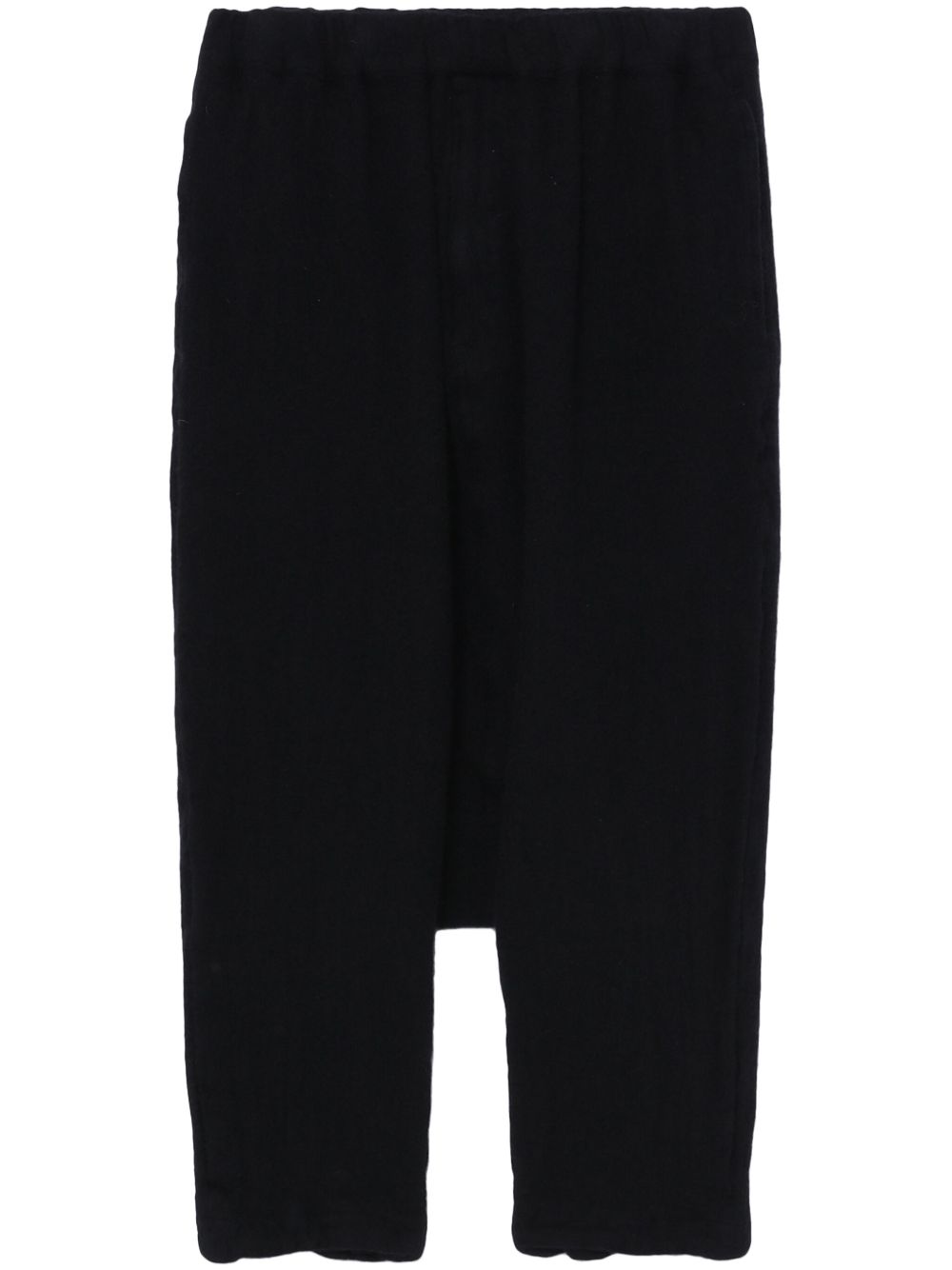 Black Comme Des Garçons 露踝垮裤 - 黑色