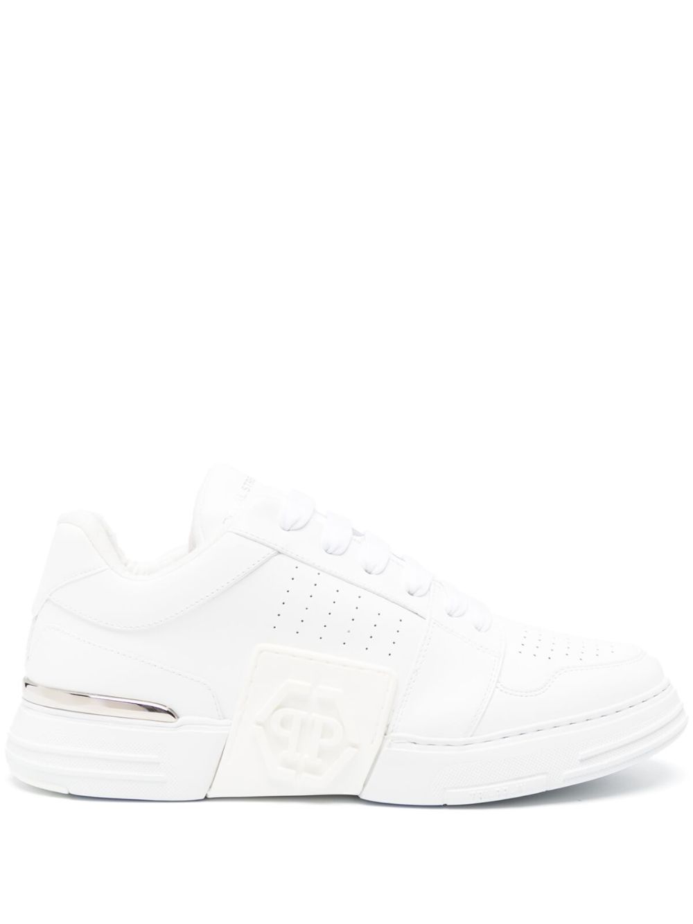 Philipp Plein Royal Street logo压纹运动鞋 - 白色