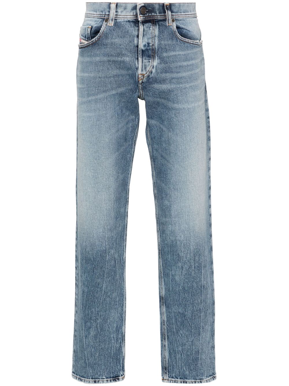 Diesel 2023 D-Finitive 09j54 中腰锥形牛仔裤 - 蓝色
