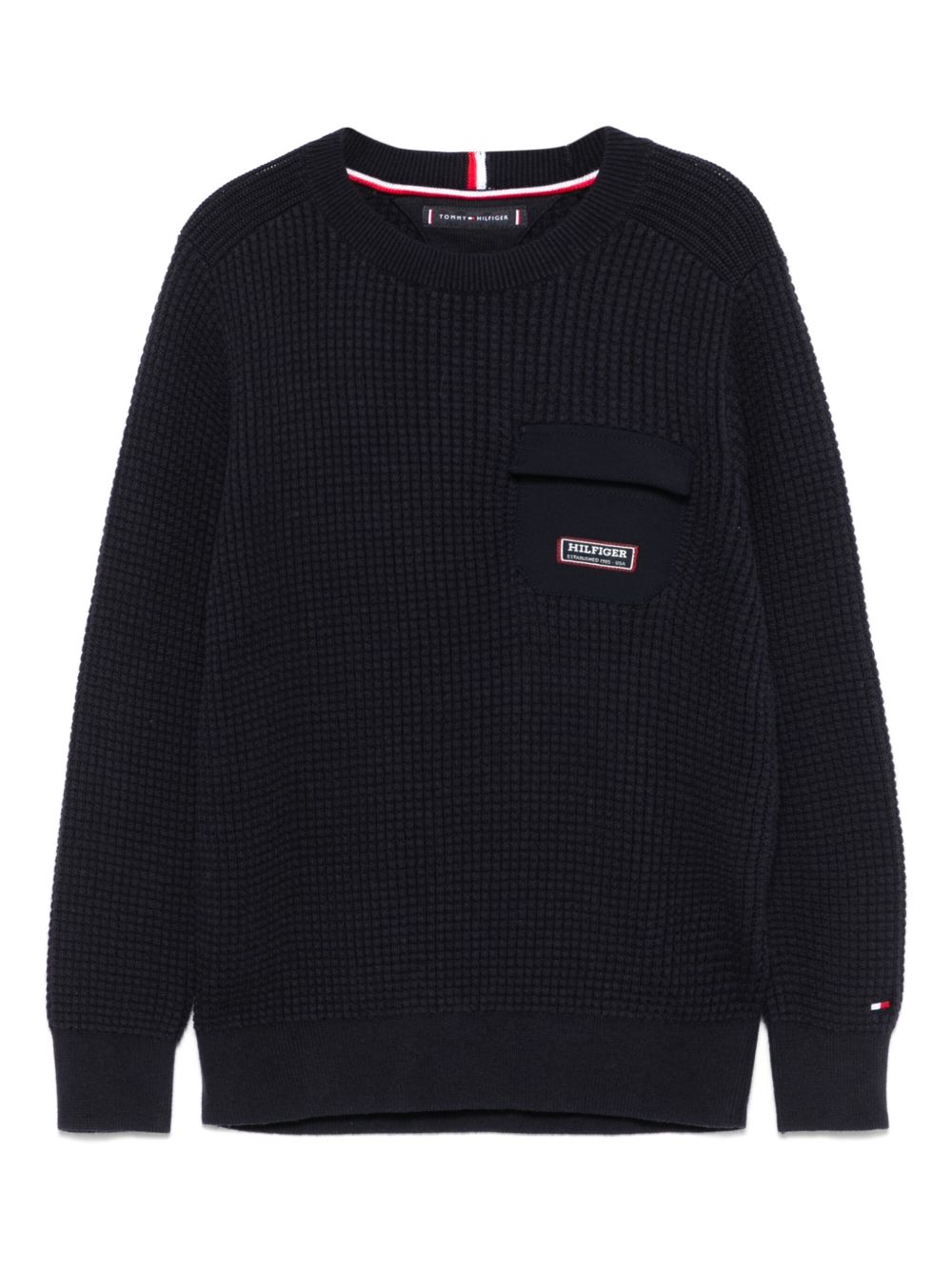 Tommy Hilfiger Junior 华夫格针织毛衣 - 蓝色