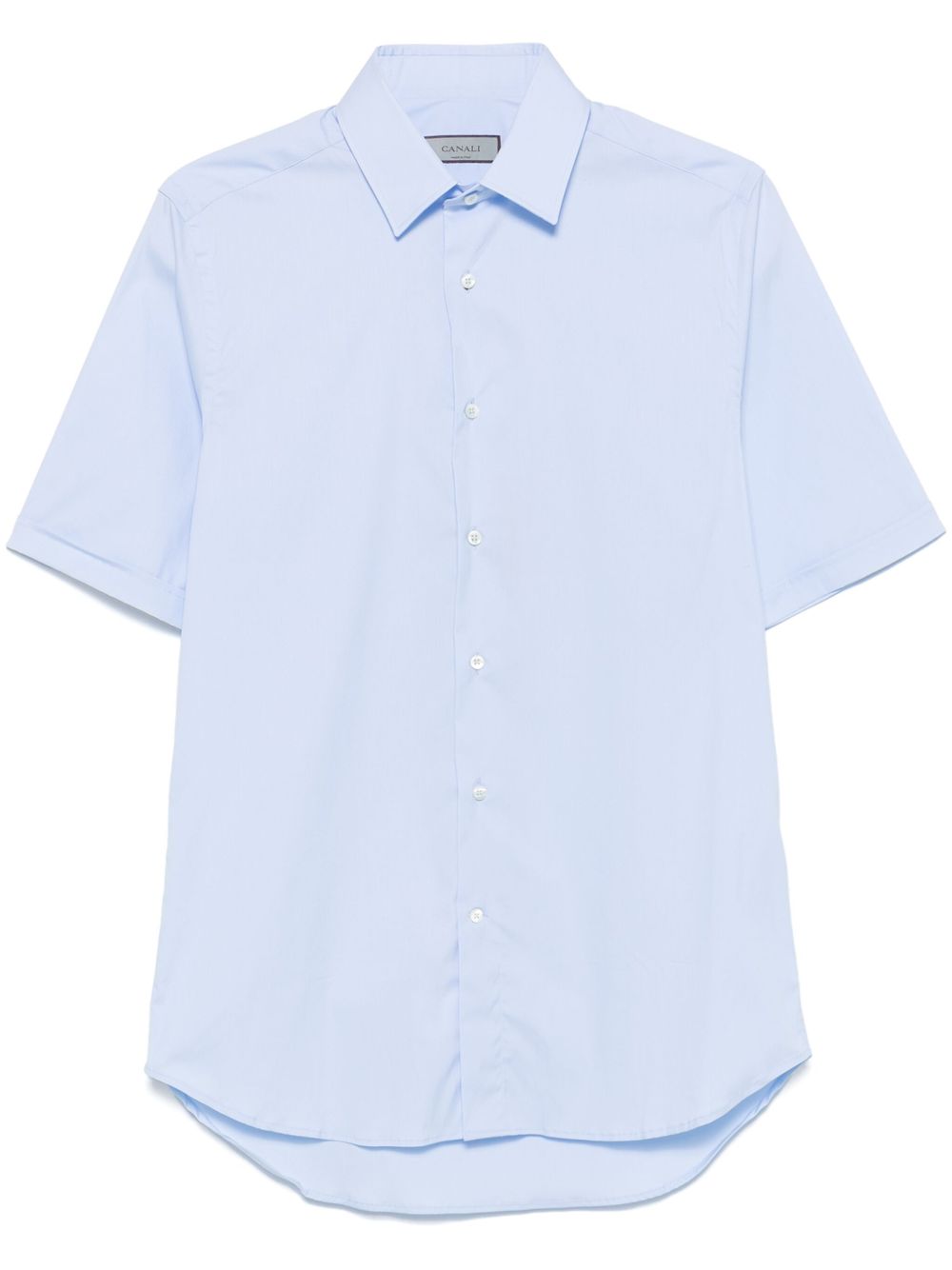 Canali 短袖衬衫 - 蓝色