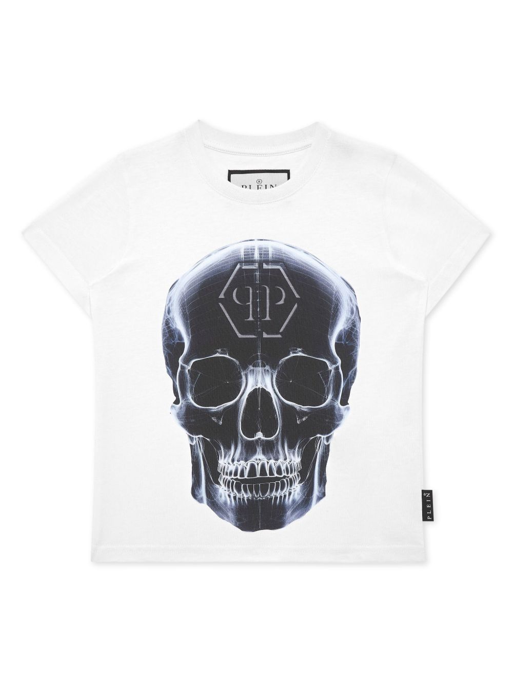 Philipp Plein Junior 骷髅头印花T恤 - 白色