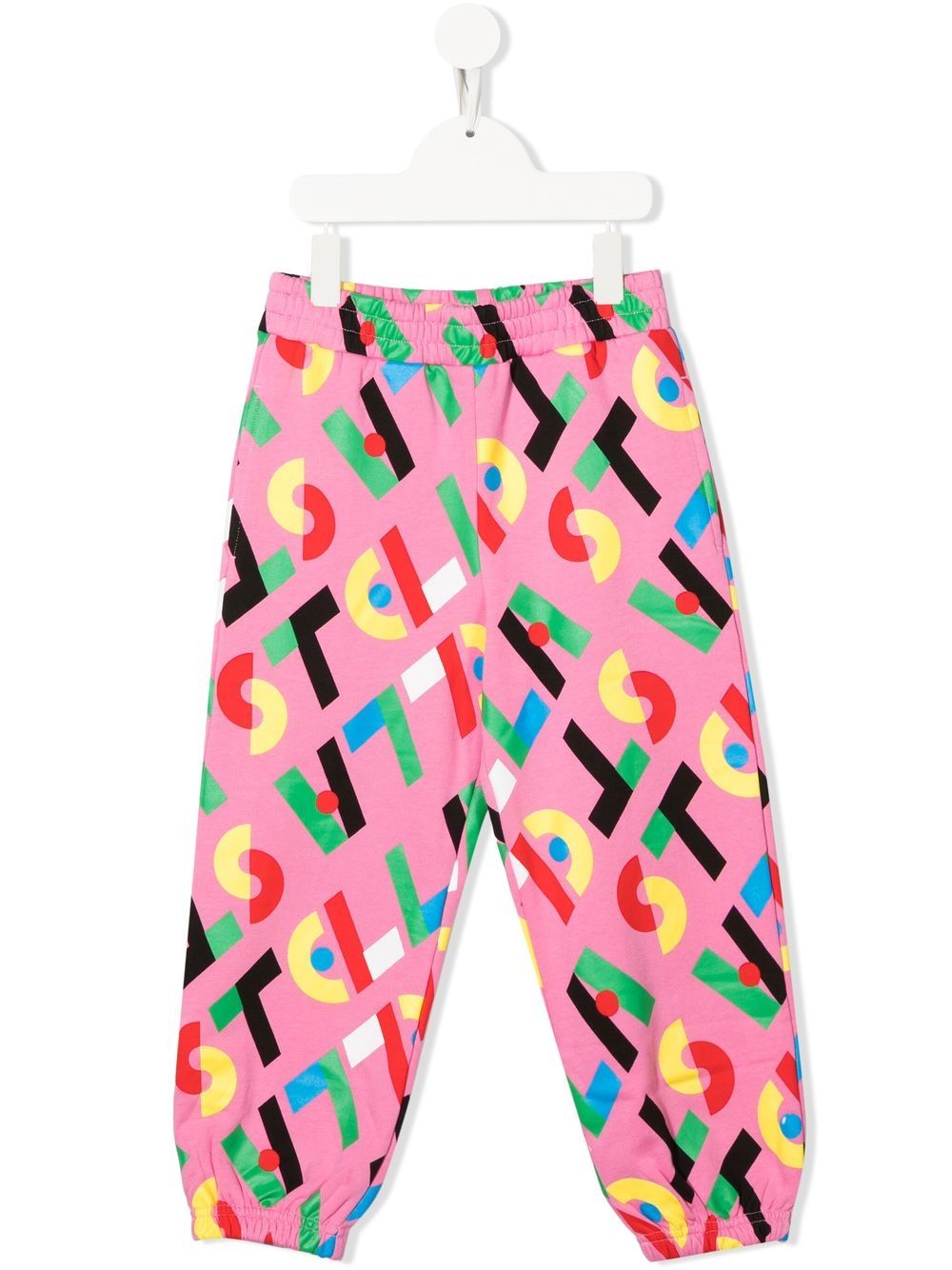 Stella McCartney Kids 斯特拉·麦卡特尼 logo印花棉运动裤 - 粉色