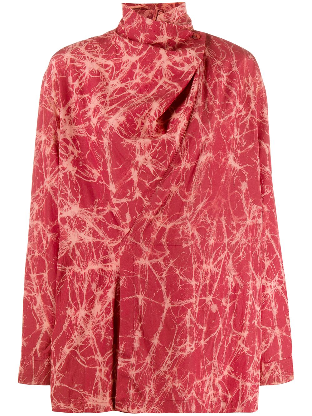 Issey Miyake Pre-Owned 垂坠领口罩衫 - 红色