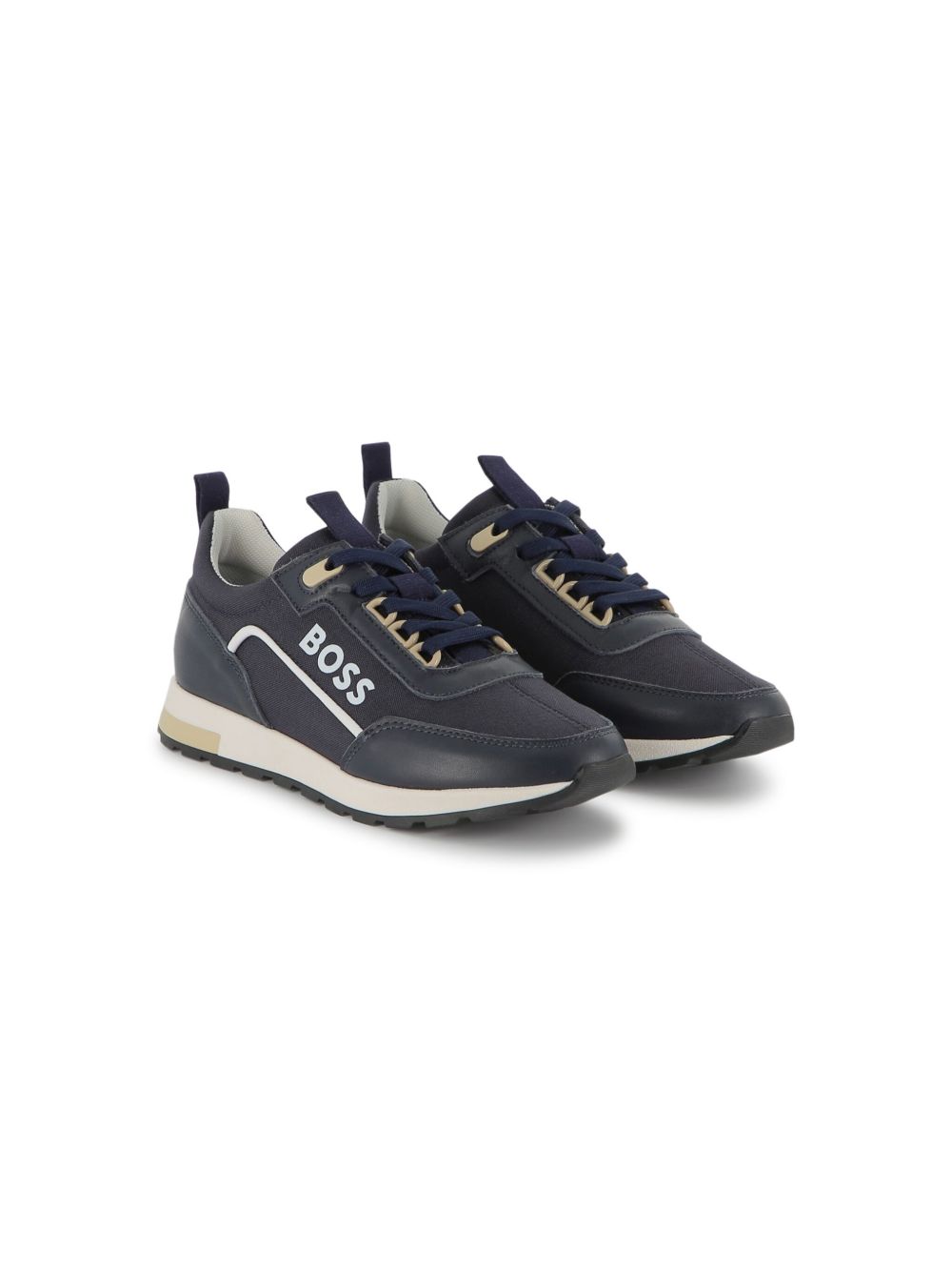 BOSS Kidswear logo印花运动鞋 - 蓝色
