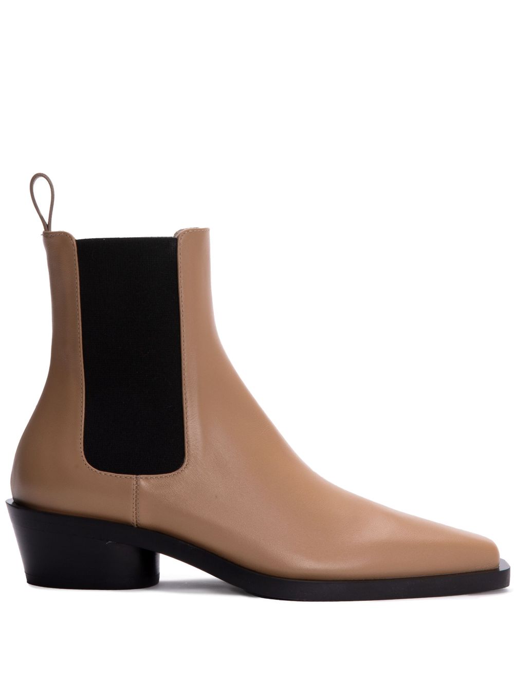 Proenza Schouler Bronco 皮质中跟及踝靴 - 褐色