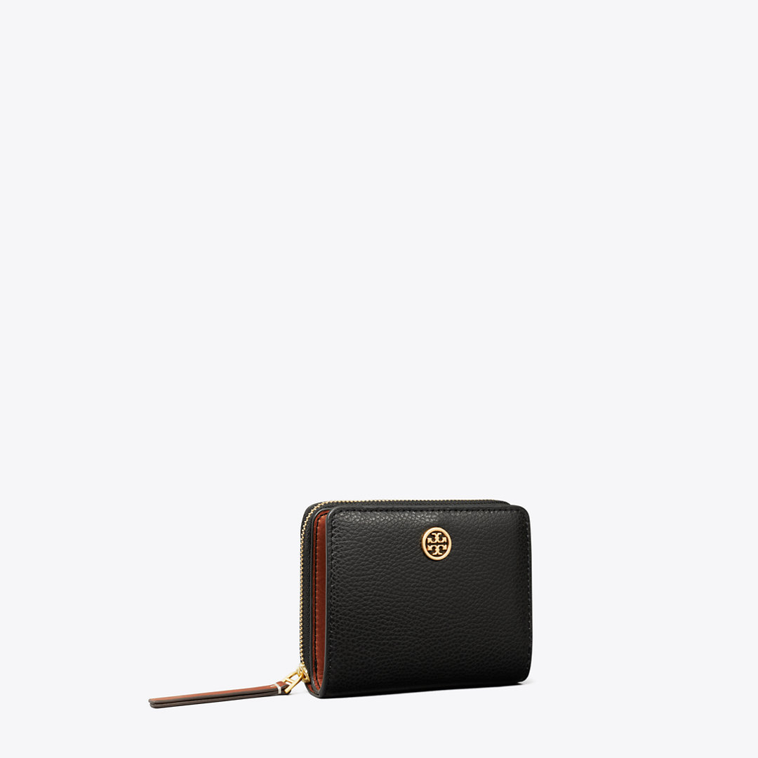 Tory Burch Robinson Pebbled Bi-Fold Wallet