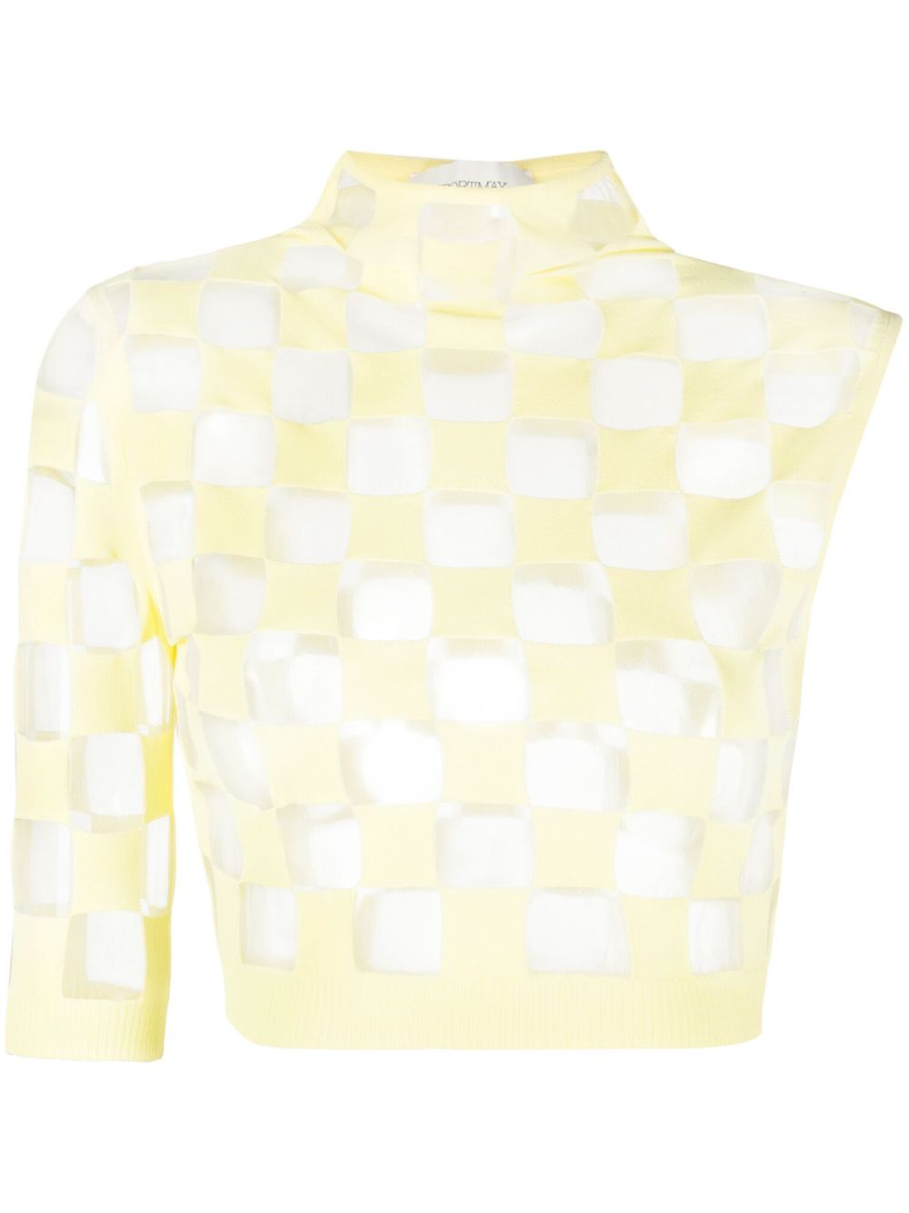 Sportmax 格纹短款上衣 - 黄色