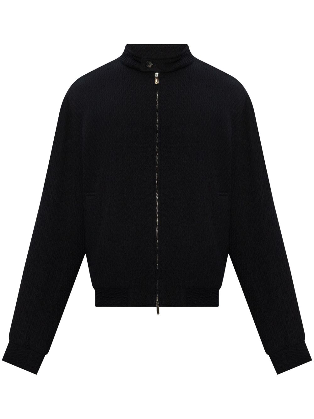 Emporio Armani 初剪羊毛飞行员夹克 - 蓝色