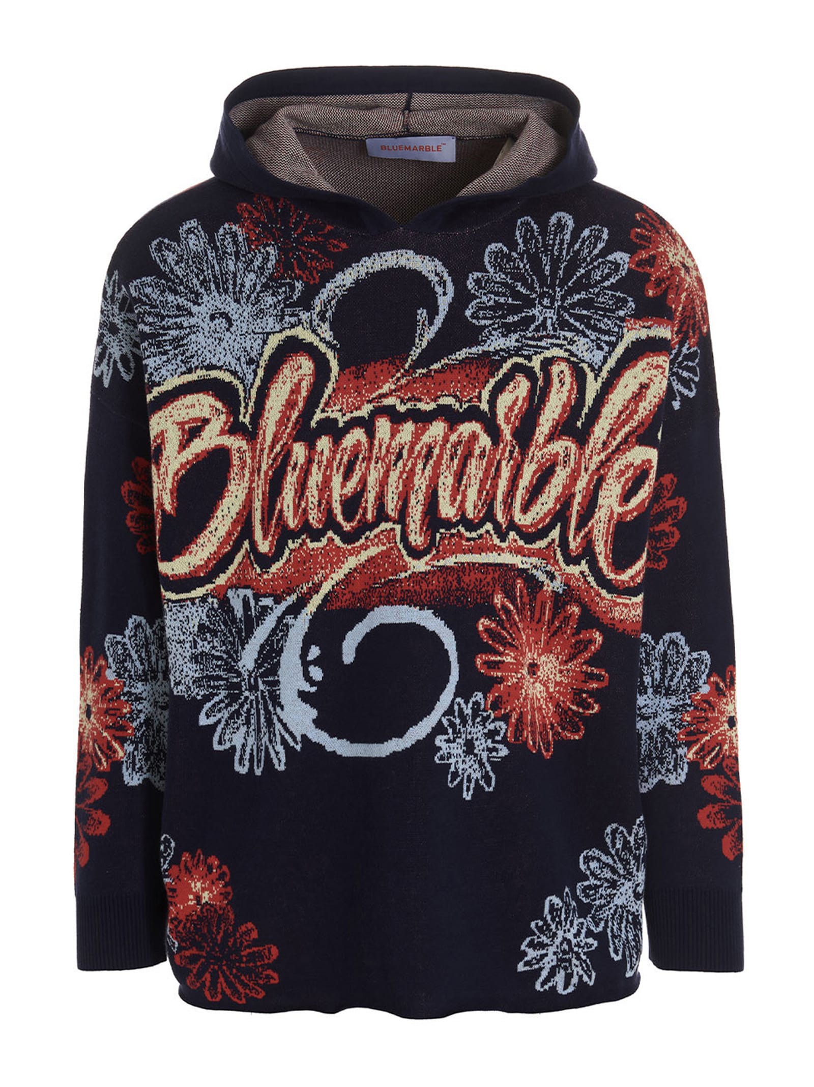 Bluemarble knitted Jacquard Hoodie