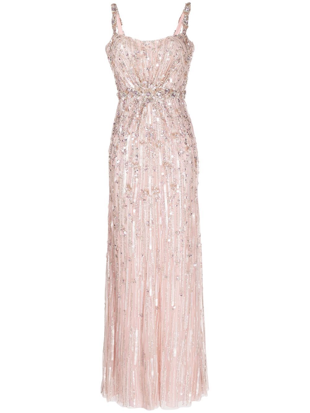 Jenny Packham Bright Gem 亮片礼服 - 粉色
