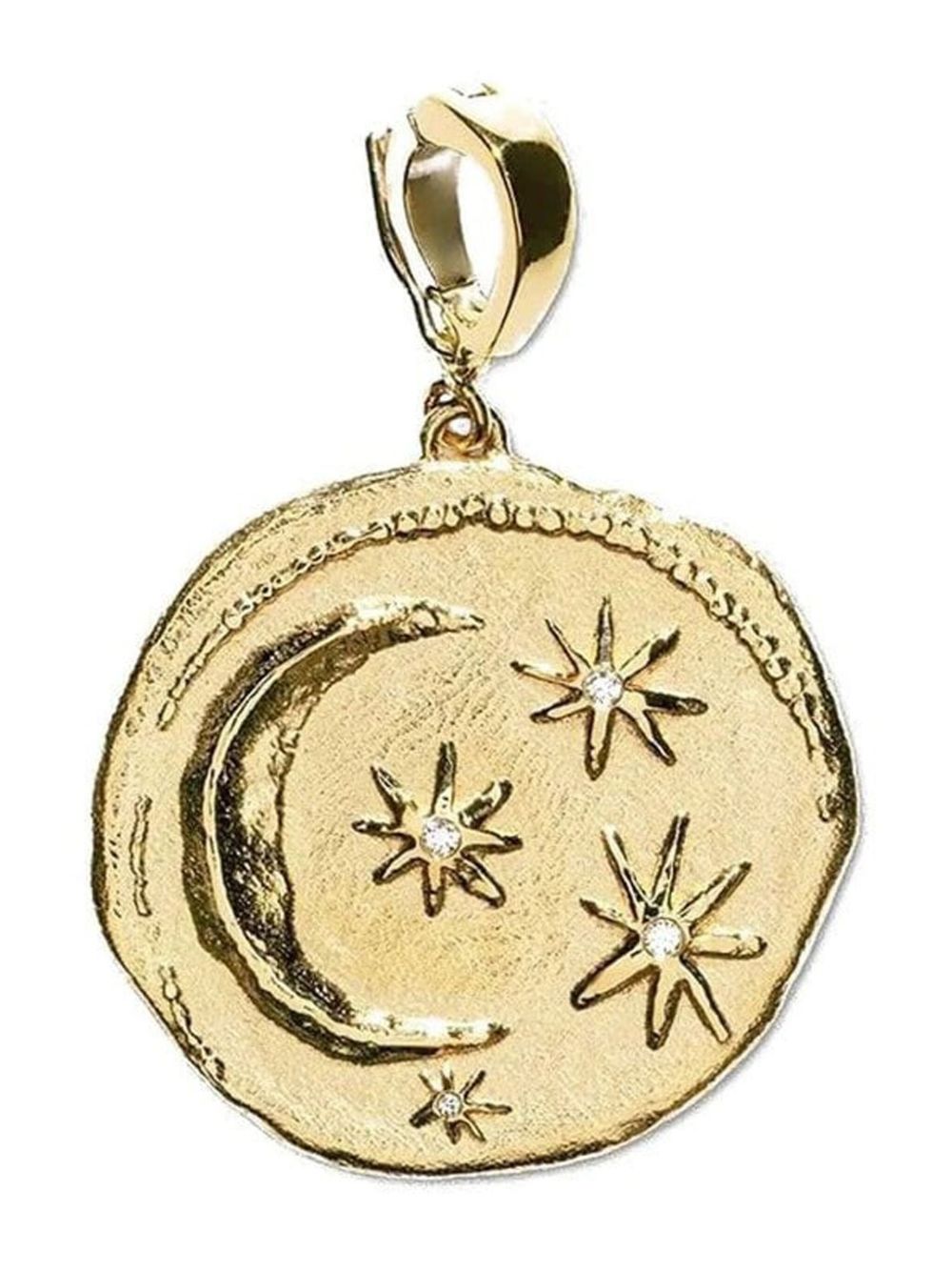 Azlee 18K黄金小号 Cosmic 钻石吊坠 - 金色