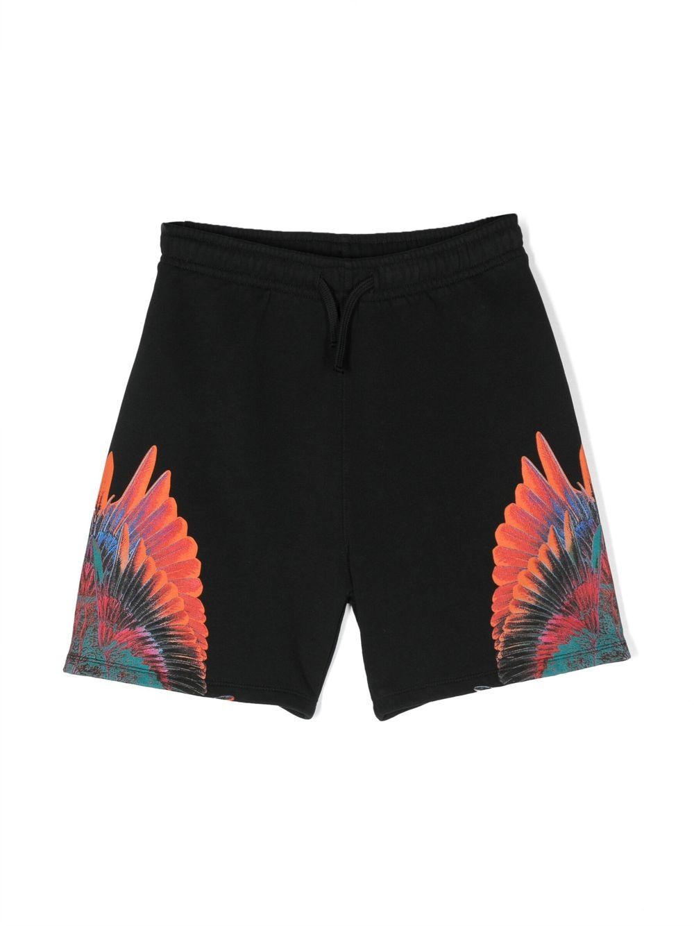 Marcelo Burlon County Of Milan Kids 经典翅膀印花短裤 - 黑色