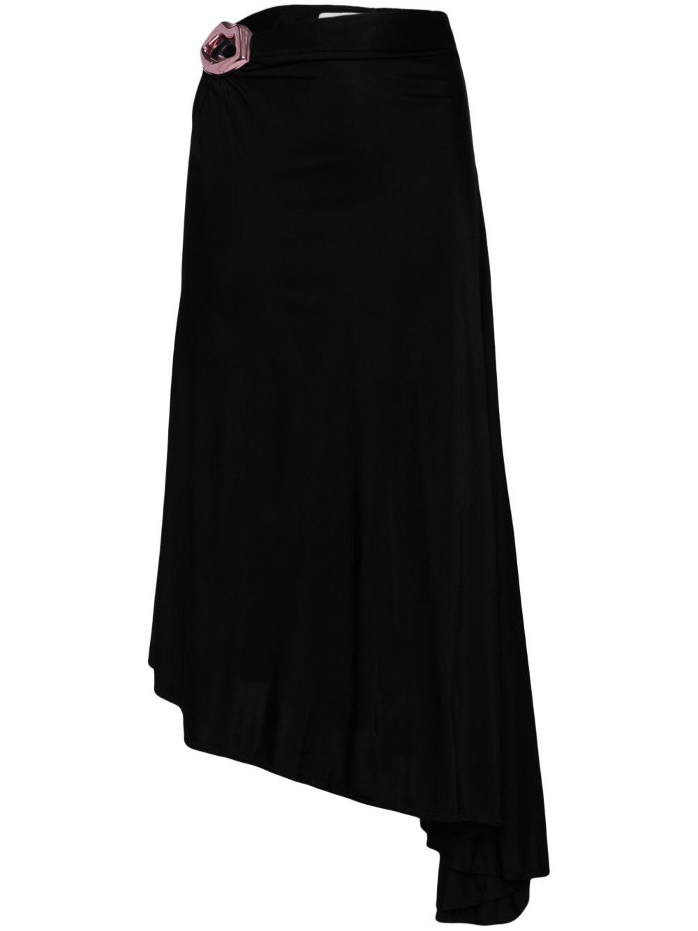 Sonia Rykiel 嘴唇细节不对称半身裙 - 黑色