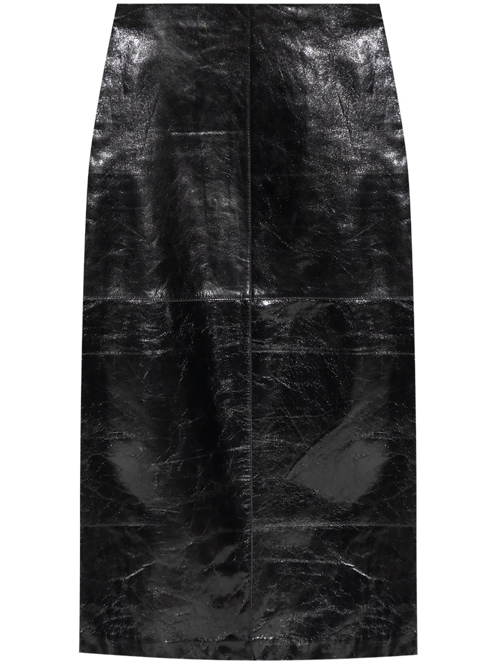 Sportmax 皮质半身裙 - 黑色