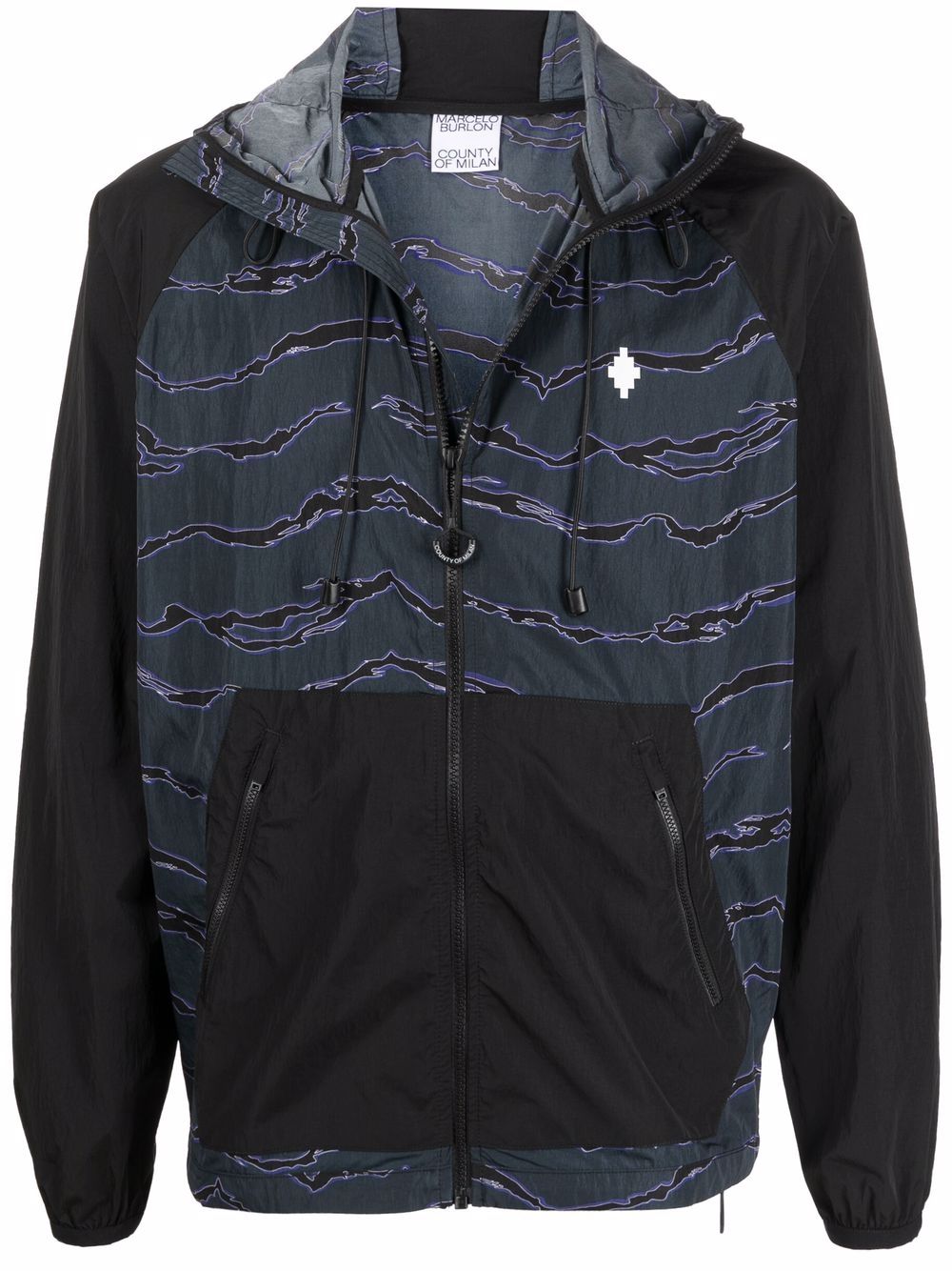 Marcelo Burlon County of Milan 大面积迷彩防风夹克 - 蓝色