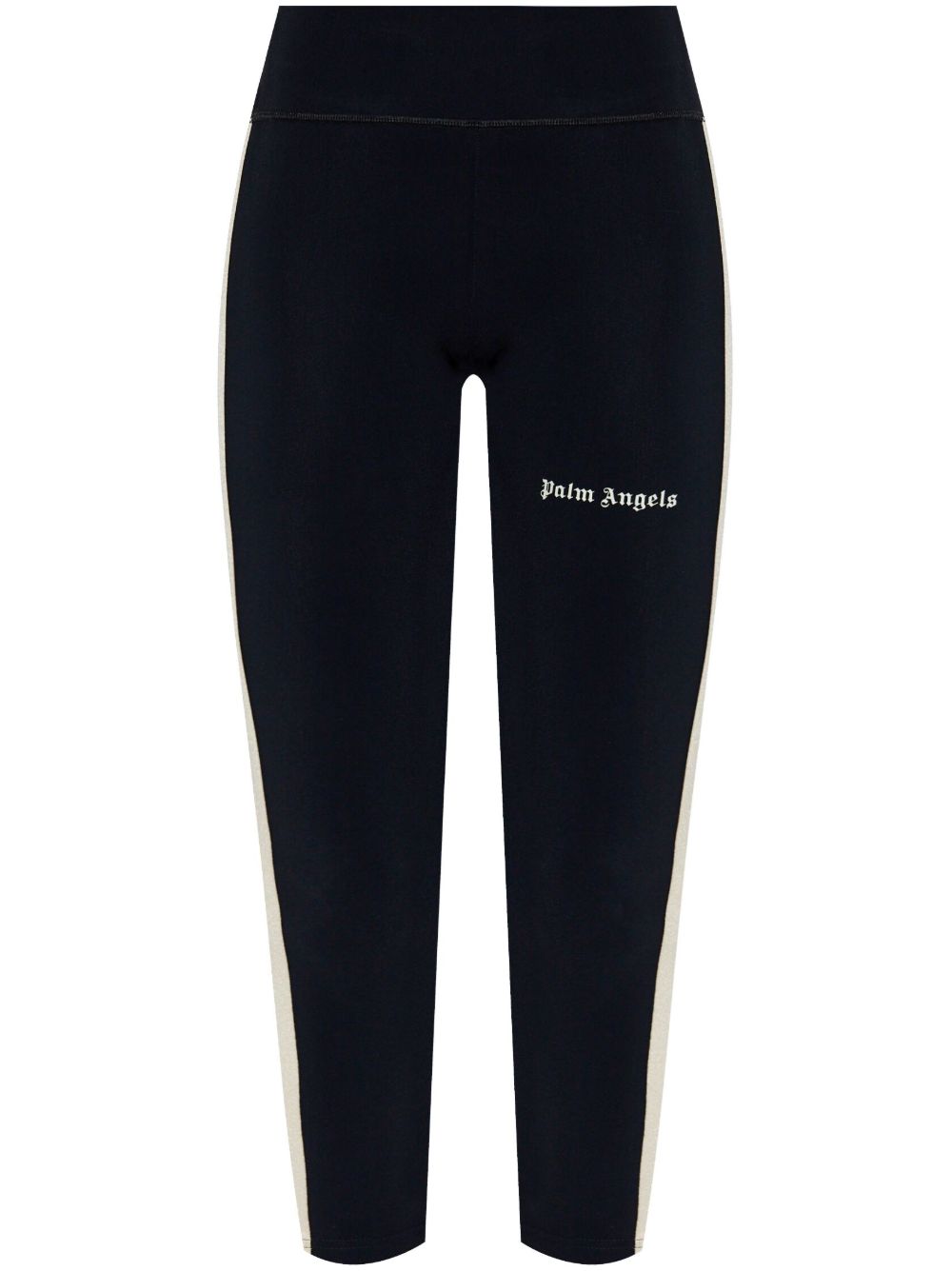 Palm Angels logo印花露踝打底裤 - 黑色
