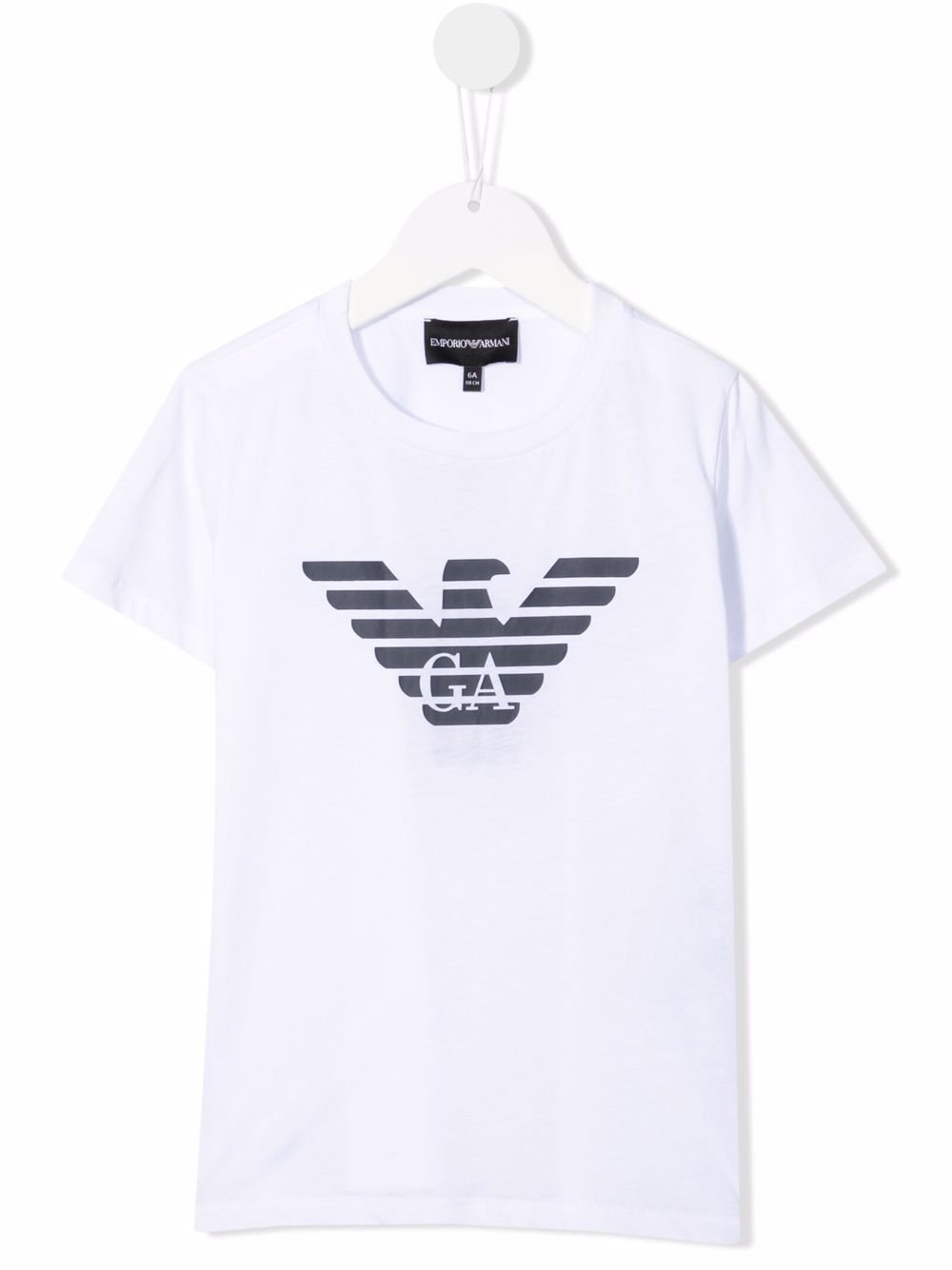 Emporio Armani Kids logo印花T恤 - 白色