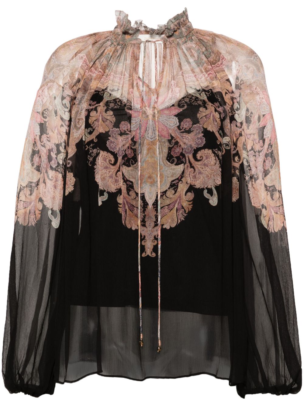 ZIMMERMANN Illustration Billow 罩衫 - 黑色