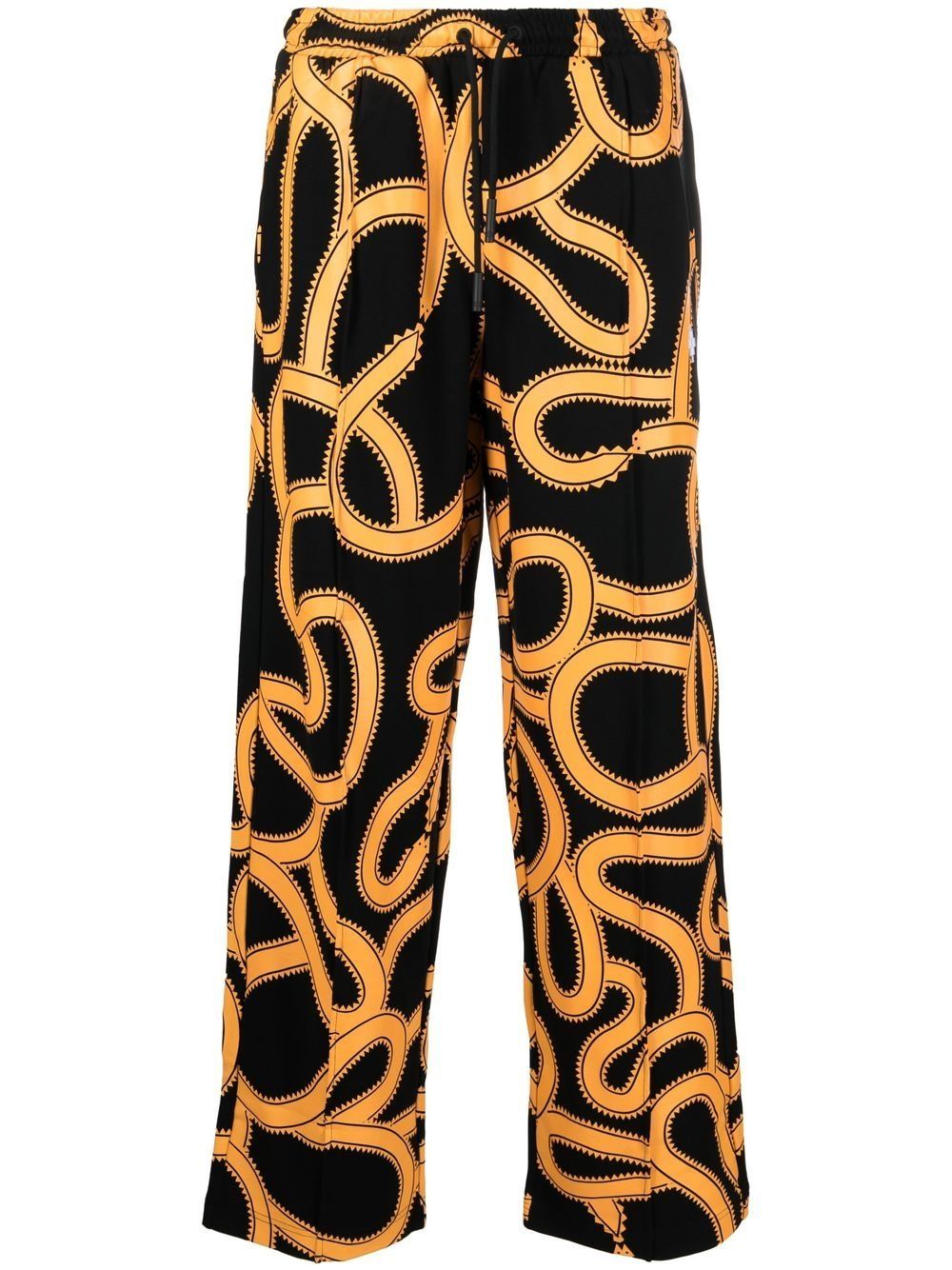Marcelo Burlon County of Milan 蛇纹运动裤 - 黑色