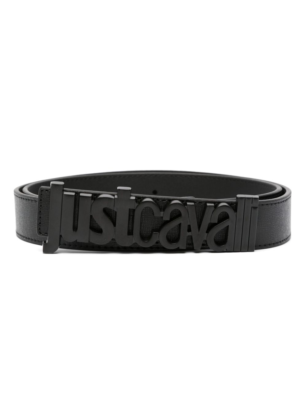 Just Cavalli logo扣环腰带 - 黑色