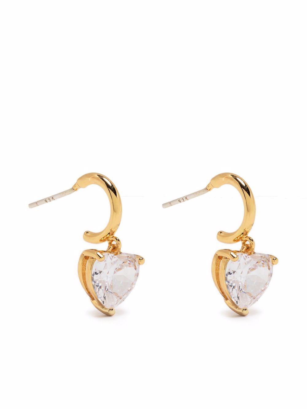 Kate Spade 爱心耳环 - 金色