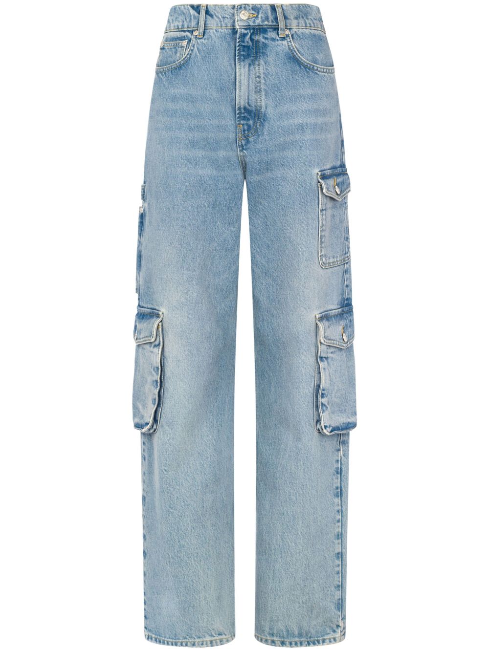 MOSCHINO JEANS 中腰直筒牛仔裤 - 蓝色