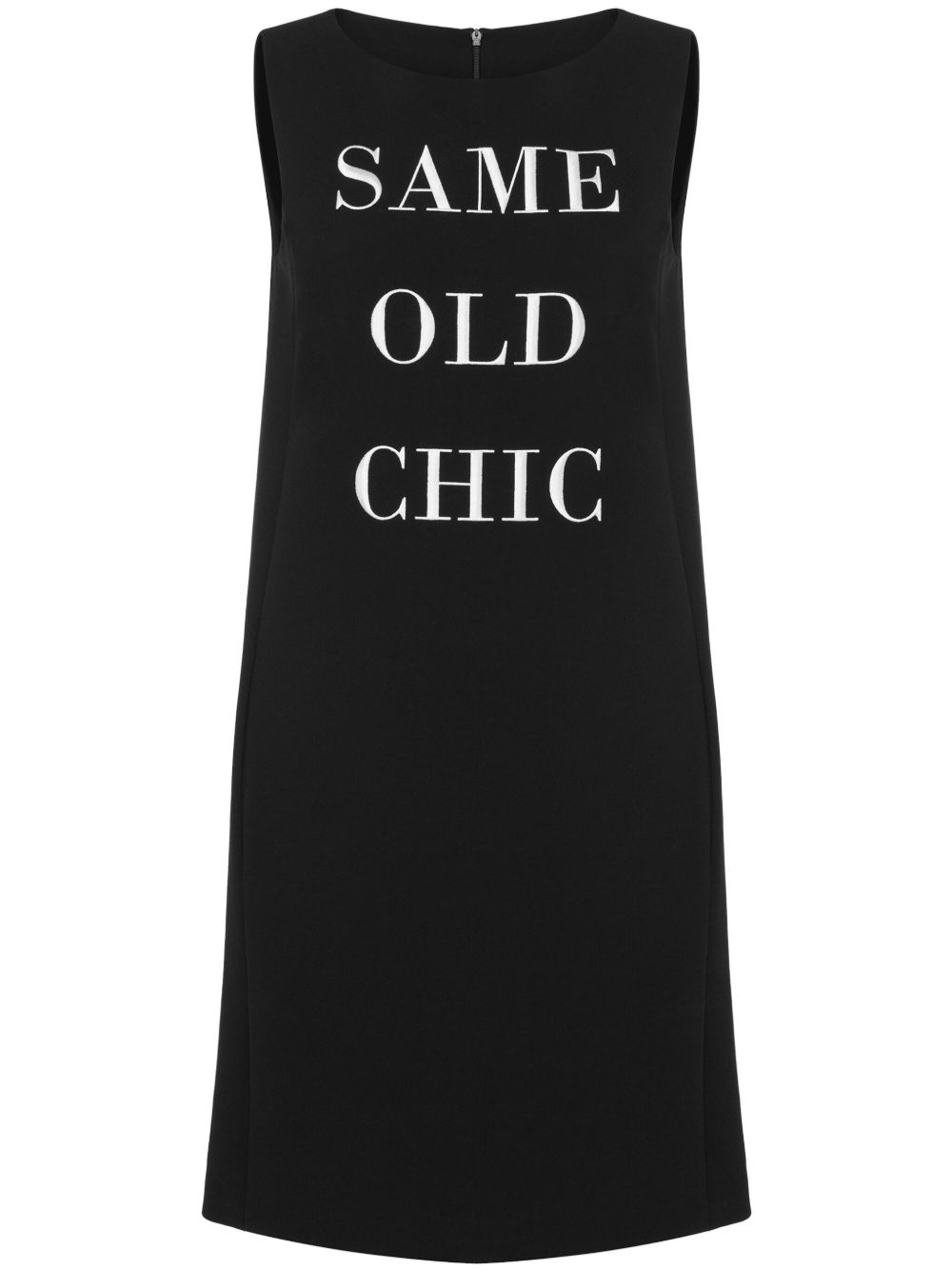 Moschino 刺绣圆领连衣裙 - 黑色