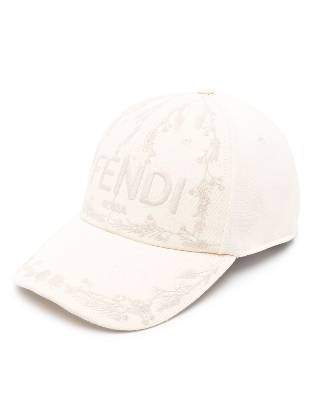 FENDI logo刺绣棒球帽 - 中性色