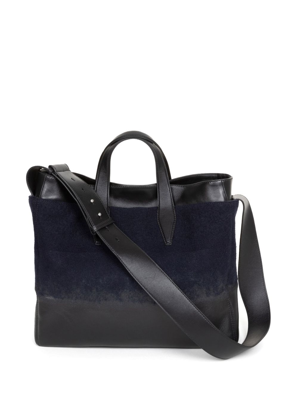 DRIES VAN NOTEN 双分层式皮质手提包 - 蓝色